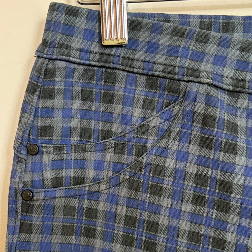Sanctuary Gray and Blue Checkered Pants - Picture 3 of 6